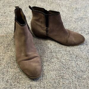 Franco Sarto Tan Brown Suede Booties